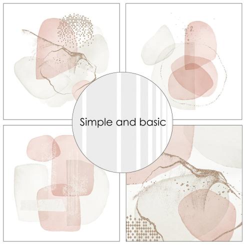 Simple and Basic - Designpapier "Soft Watercolour Backgrounds" Paper Pack 12x12 Inch - 8 Bogen 