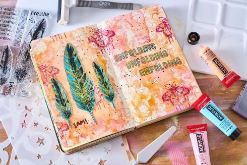 Sizzix - Schablone & Stempelset "The R's Have It" Stencil & Clear Stamps by Cat Kerr