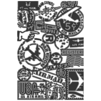 Sizzix - 3D Prägefolder "Airmail" Embossing Folder Design by Tim Holtz