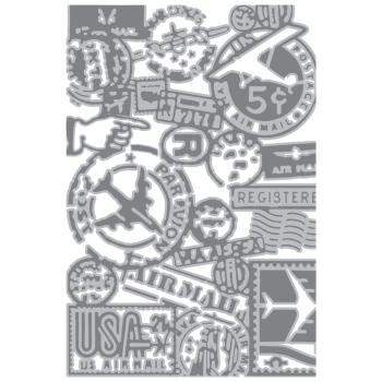 Sizzix - 3D Prägefolder "Airmail" Embossing Folder Design by Tim Holtz