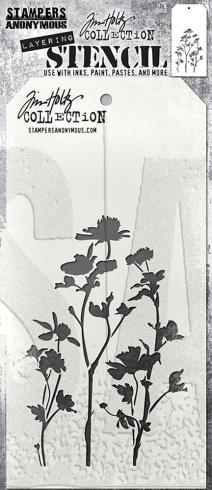 Stampers Anonymous - Schablone "Wildflower" Layering Stencil Design by Tim Holtz