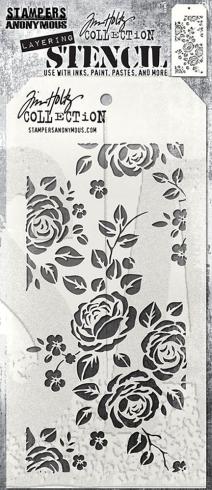 Stampers Anonymous - Schablone "Roses" Layering Stencil Design by Tim Holtz