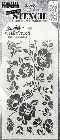 Stampers Anonymous - Schablone "Floral" Layering Stencil Design by Tim Holtz