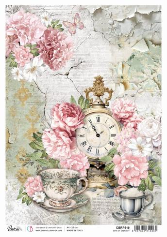 Ciao Bella - Decopatch Papier "Sips of Eternity" Rice Paper A4 - 5 Bogen