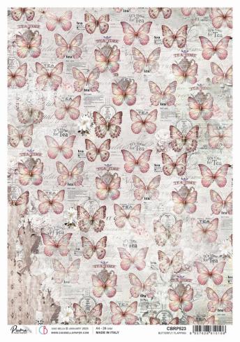 Ciao Bella - Decopatch Papier "Butterfly Flapping" Rice Paper A4 - 5 Bogen