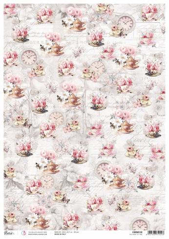 Ciao Bella - Decopatch Papier "The Heart of Time" Rice Paper A3 - 3 Bogen