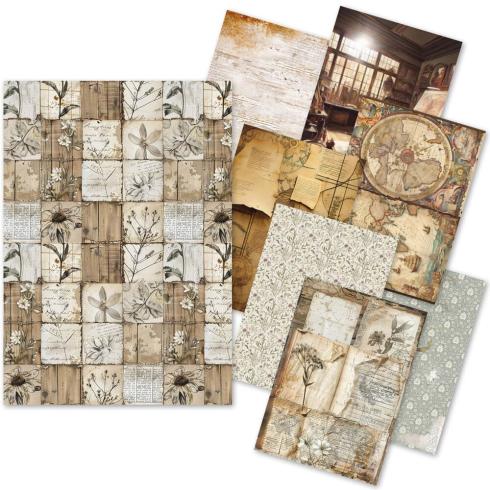 Ciao Bella - Decopatch Papier "Codex Mixed" Rice Paper A5 - 8 Bogen