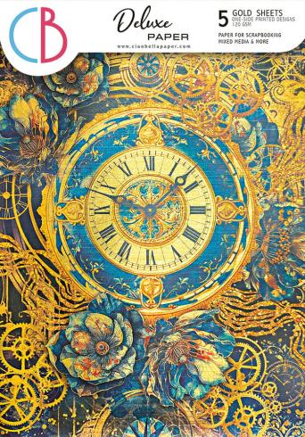 Ciao Bella - Designpapier "Celestial Gold" Deluxe Paper Pack A4 - 5 Bogen
