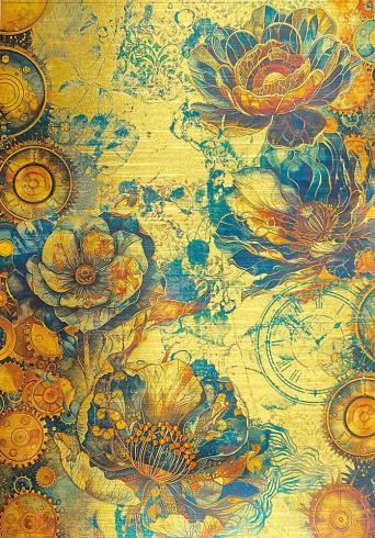 Ciao Bella - Designpapier "Celestial Gold" Deluxe Paper Pack A4 - 5 Bogen