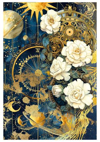 Ciao Bella - Decopatch Papier "Celestial Mixed" Rice Paper A4 - 4 Bogen