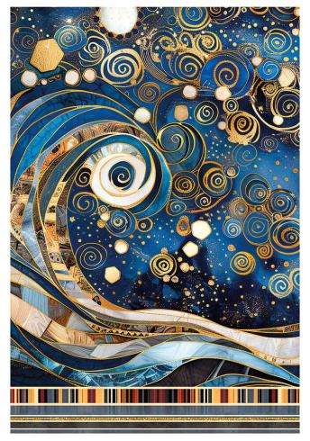 Ciao Bella - Decopatch Papier "Celestial Mixed" Rice Paper A4 - 4 Bogen