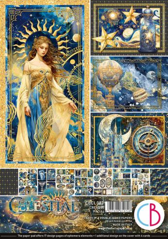 Ciao Bella - Stanzteile "Celestial" Creative Pad A4 - 9 Bogen