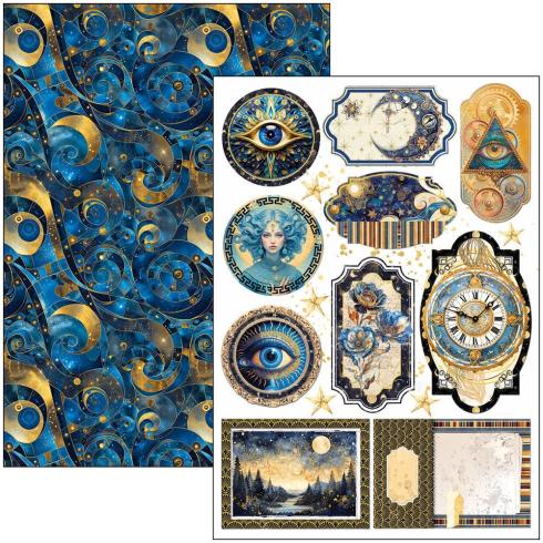 Ciao Bella - Stanzteile "Celestial" Creative Pad A4 - 9 Bogen