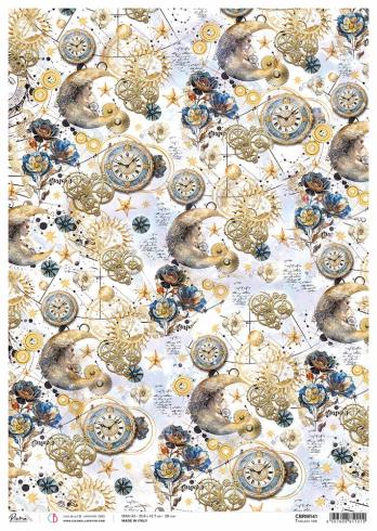 Ciao Bella - Decopatch Papier "Timeless Time" Rice Paper A3 - 3 Bogen