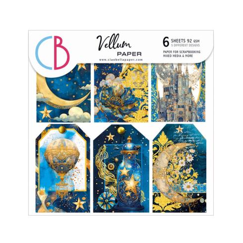 Ciao Bella - Pergamentpapier "Celestial" Vellum 6x6 Inch - 6 Bogen
