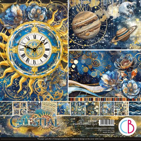 Ciao Bella - Designpapier "Celestial" Patterns Paper Pack 12x12 Inch - 8 Bogen