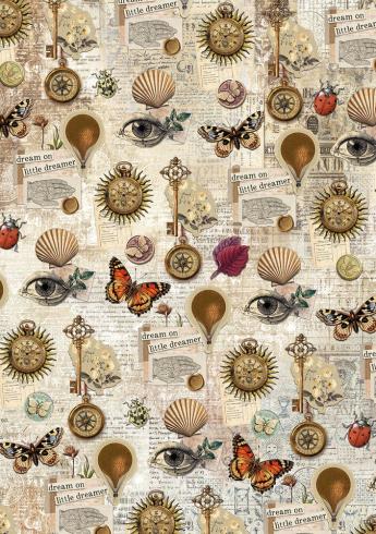 Ciao Bella - Decopatch Papier "Cabinet of Curiosities" Rice Paper A5 - 8 Bogen