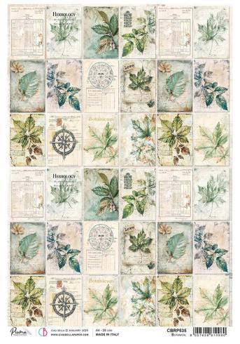 Ciao Bella - Decopatch Papier "Botanical" Rice Paper A4 - 5 Bogen