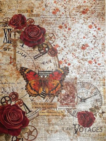Ciao Bella - Designpapier "Cabinet of Curiosities Pearl-Copper" Deluxe Paper Pack A4 - 5 Bogen