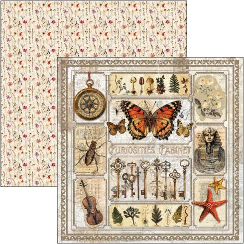 Ciao Bella - Designpapier "Cabinet of Curiosities" Paper Pack 8x8 Inch - 12 Bogen