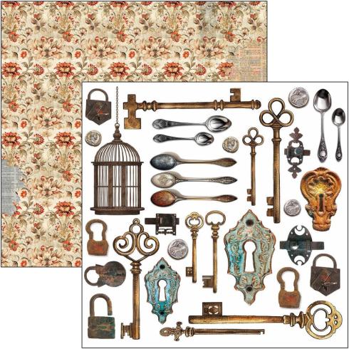 Ciao Bella - Stanzteile "Cabinet of Curiosities" Fussy Cut Pad - 24 Bogen