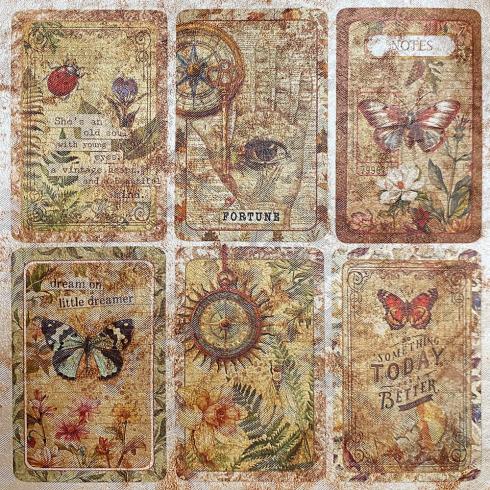 Ciao Bella - Designpapier "Cabinet of Curiosities Pearl-Copper" Deluxe Paper Pack 6x6 Inch - 5 Bogen