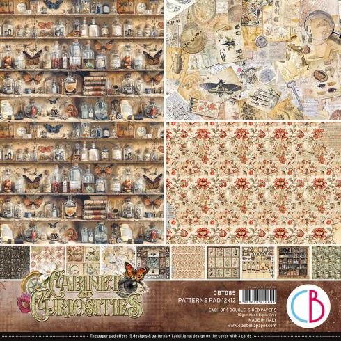 Ciao Bella - Designpapier "Cabinet of Curiosities" Patterns Paper Pack 12x12 Inch - 8 Bogen