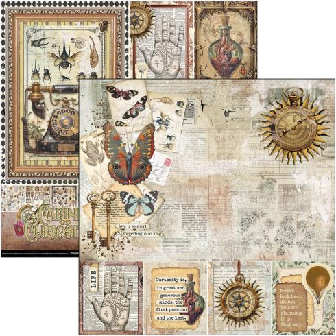 Ciao Bella - Designpapier "Cabinet of Curiosities" Paper Pack 12x12 Inch - 12 Bogen