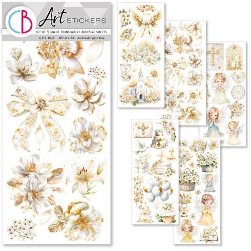 Ciao Bella - Aufkleber "Blessing Day" Transparent Adhesive Sheets 4,72x10,23 Inch - 5 Bogen