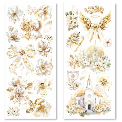 Ciao Bella - Aufkleber "Blessing Day" Transparent Adhesive Sheets 4,72x10,23 Inch - 5 Bogen