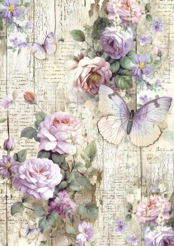 Ciao Bella - Seidenpapier - Decopatch Papier "Whismical Butterflies" Tissue Paper A4 - 6 Bogen
