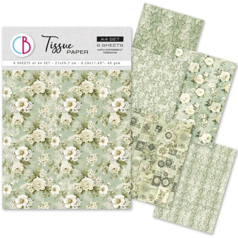 Ciao Bella - Seidenpapier - Decopatch Papier "Elysium" Tissue Paper A4 - 6 Bogen