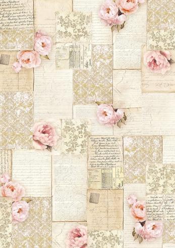 Ciao Bella - Seidenpapier - Decopatch Papier "A Timeless Love" Tissue Paper A4 - 6 Bogen