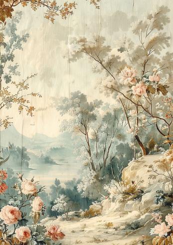 Ciao Bella - Seidenpapier - Decopatch Papier "18th Century" Tissue Paper A4 - 6 Bogen