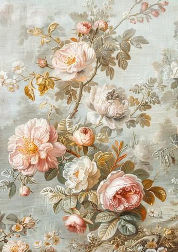 Ciao Bella - Seidenpapier - Decopatch Papier "18th Century" Tissue Paper A4 - 6 Bogen