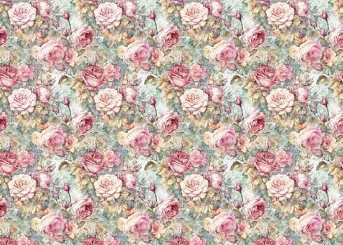 Ciao Bella - Seidenpapier - Decopatch Papier "Hill Garden" Tissue Paper 70x50cm - 1 Bogen