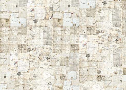 Ciao Bella - Seidenpapier - Decopatch Papier "Antique Handwritten Letter" Tissue Paper 70x50cm - 1 Bogen