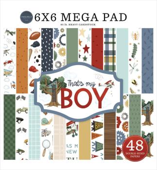 Carta Bella - Designpapier "That's My Boy" Cardmakers Mega Pad 6x6 Inch - 48 Bogen