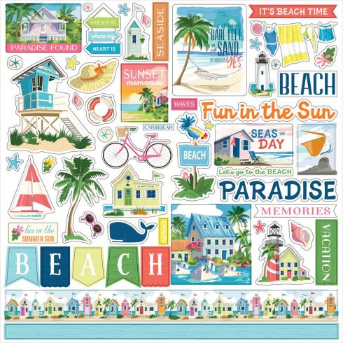 Carta Bella - Aufkleber "Beach Town" Element Stickers 