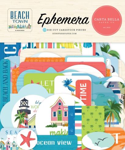 Carta Bella - Stanzteile "Beach Town" Ephemera