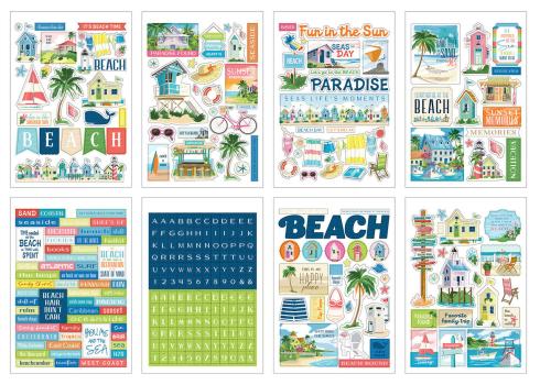 Carta Bella - Aufkleber "Beach Town" Sticker Book