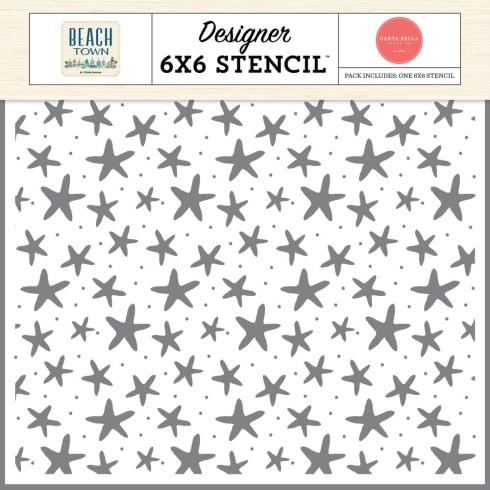 Carta Bella - Schablone 6x6 Inch "Starfish Seas" Stencil