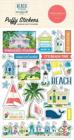 Carta Bella  - Aufkleber "Beach Town" Puffy Stickers