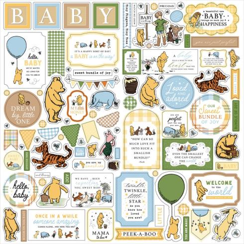 Echo Park - Aufkleber "Winnie The Pooh Baby" Element Sticker 12"