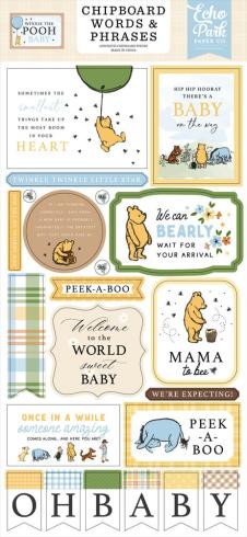 Echo Park - Sticker "Winnie The Pooh Baby" Chipboard 6x13 Inch