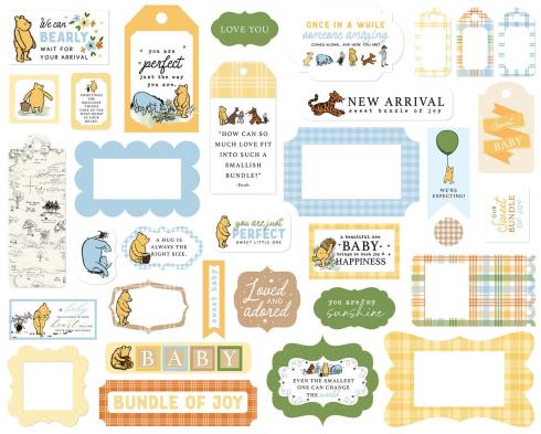 Echo Park - Stanzteile & Anhänger "Winnie The Pooh Baby" Frames & Tags 