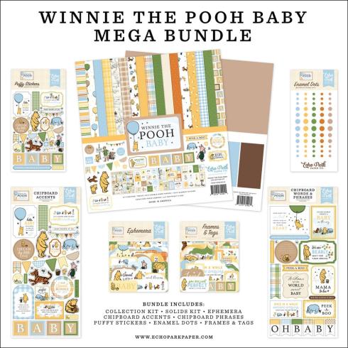 Echo Park - Komplettpaket "Winnie The Pooh Baby" Mega Bundle