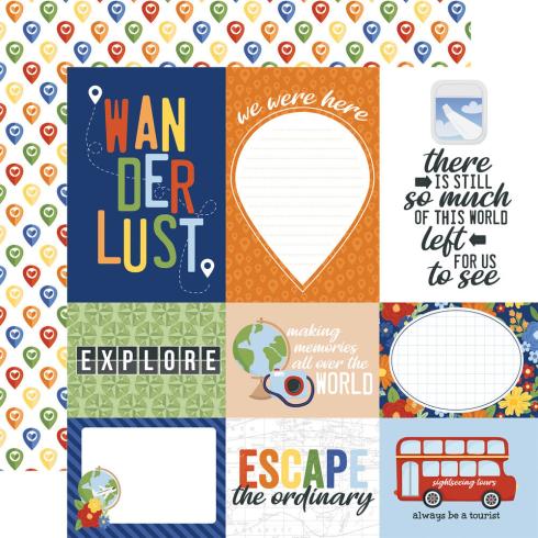 Echo Park - Designpapier "Born To Travel" Collection Kit 12x12 Inch - 12 Bogen