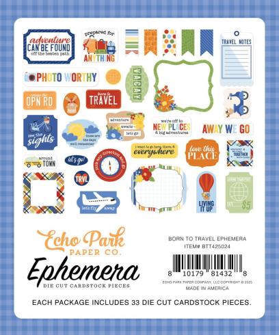 Echo Park - Stanzteile "Born To Travel" Ephemera
