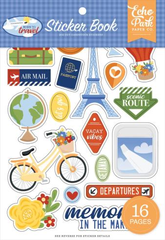 Echo Park - Aufkleber "Born To Travel" Sticker 